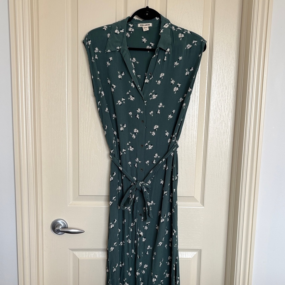 Billabong Dark Green Floral Maxi Dress